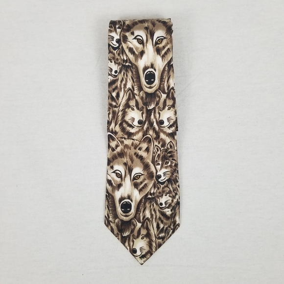 Steven Harris Other - Vintage Steven Harris wolf print tie